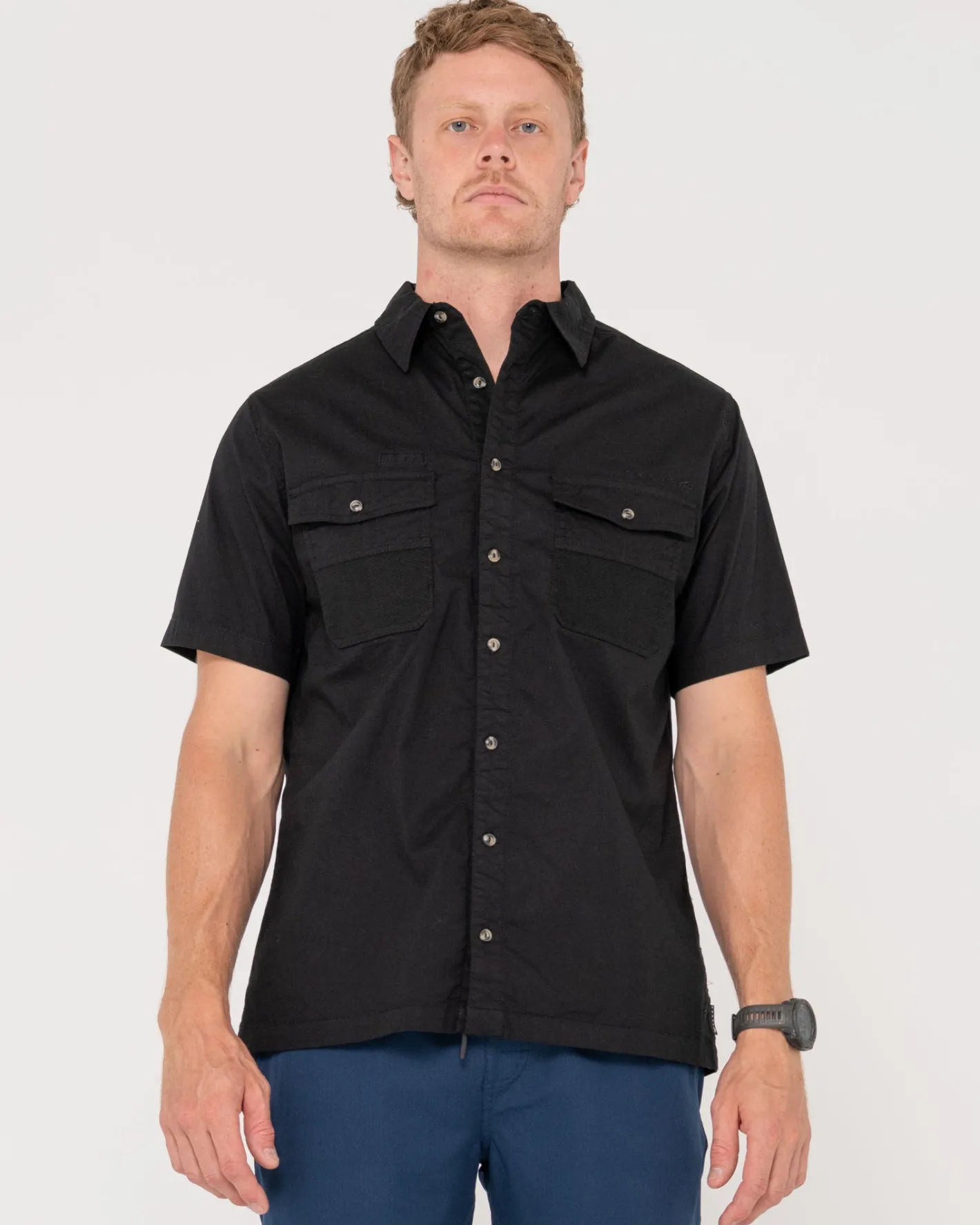 Outlet Grindstone Easy Fit Short Sleeve Shirt Shirts