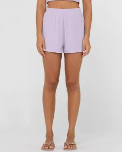 Sale Harlo Elastic High Waisted Lounge Short Womens Shorts