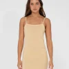 Flash Sale Harri Ribbed Knit Mini Slip Dress Womens Mini Dresses