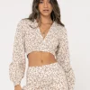 Best Harvey Long Sleeve Crop Womens Fashion Tops
