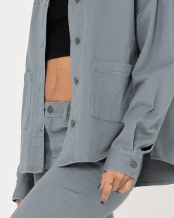 Discount Haze Long Sleeve Overshirt Womens Jackets