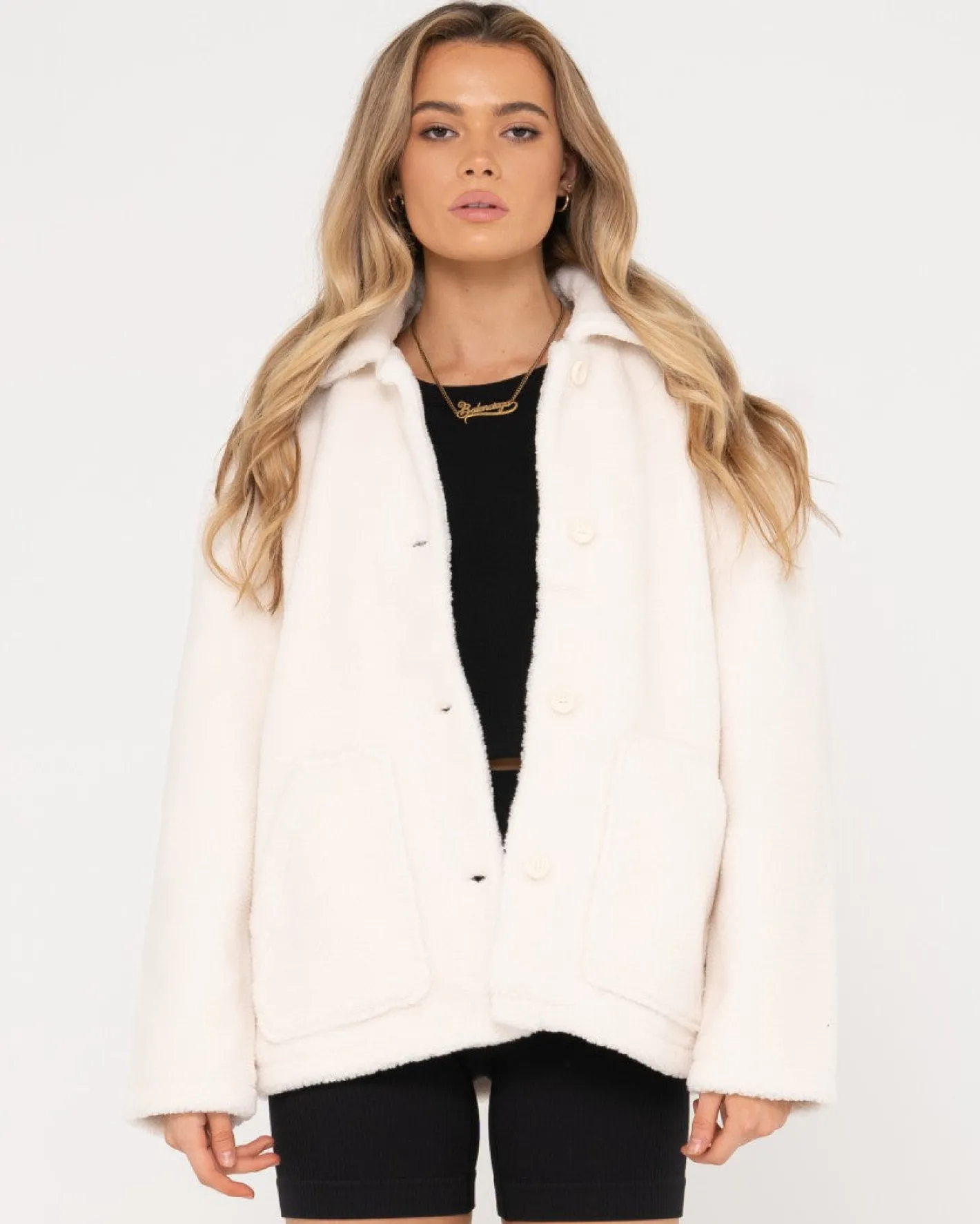Hot Hazel Button Up Jacket Womens Jackets