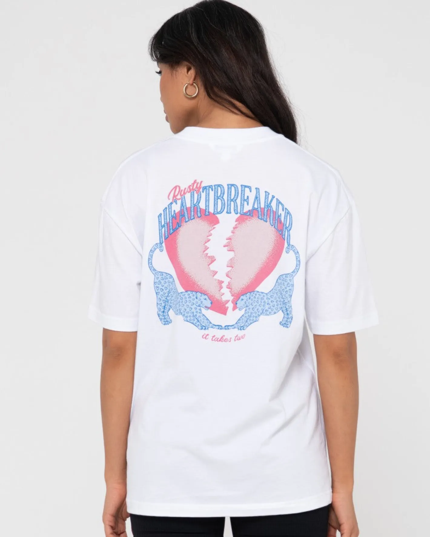 Discount Heartbreaker Oversize Graphic Tee Womens Tees & Tanks
