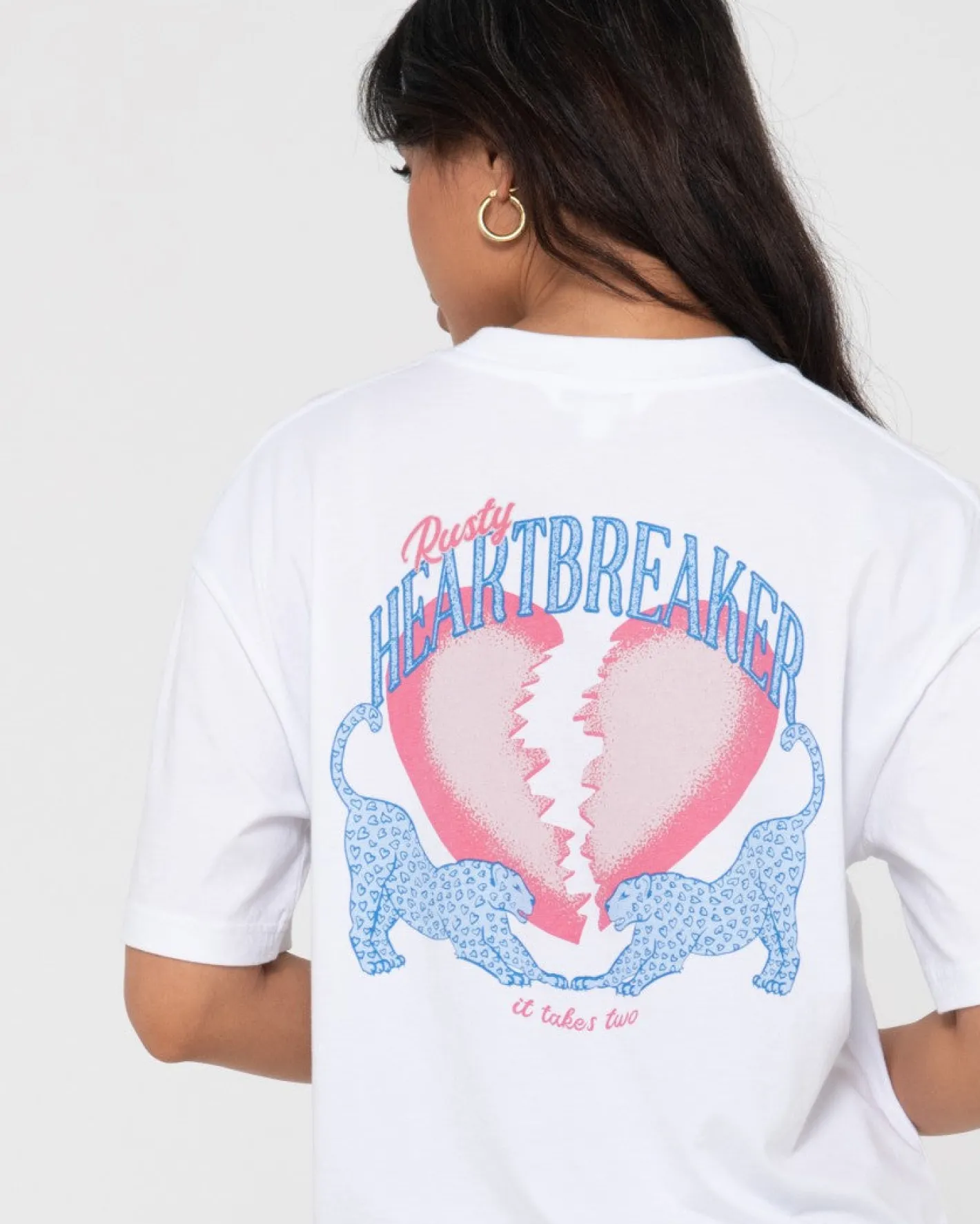 Discount Heartbreaker Oversize Graphic Tee Womens Tees & Tanks