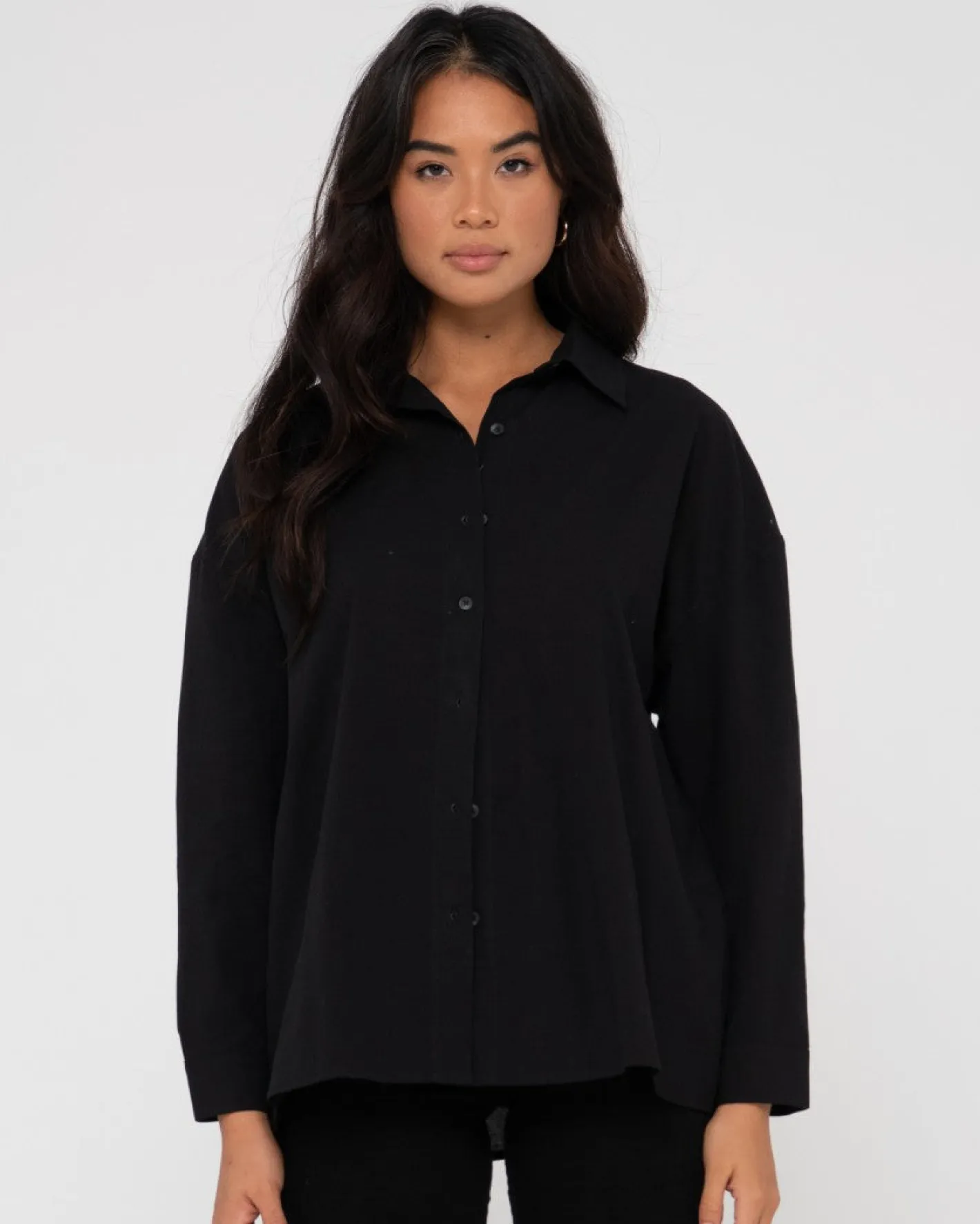 Best Sale Heather Oversized Shirt Womens Shirts