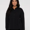 Sale Heather Oversized Shirt Womens Fashion Tops