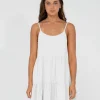 Best Heather Tiered Slip Dress Womens Mini Dresses