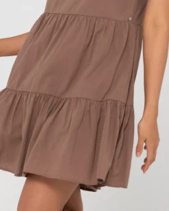 Outlet Heather Tiered Slip Dress Womens Mini Dresses