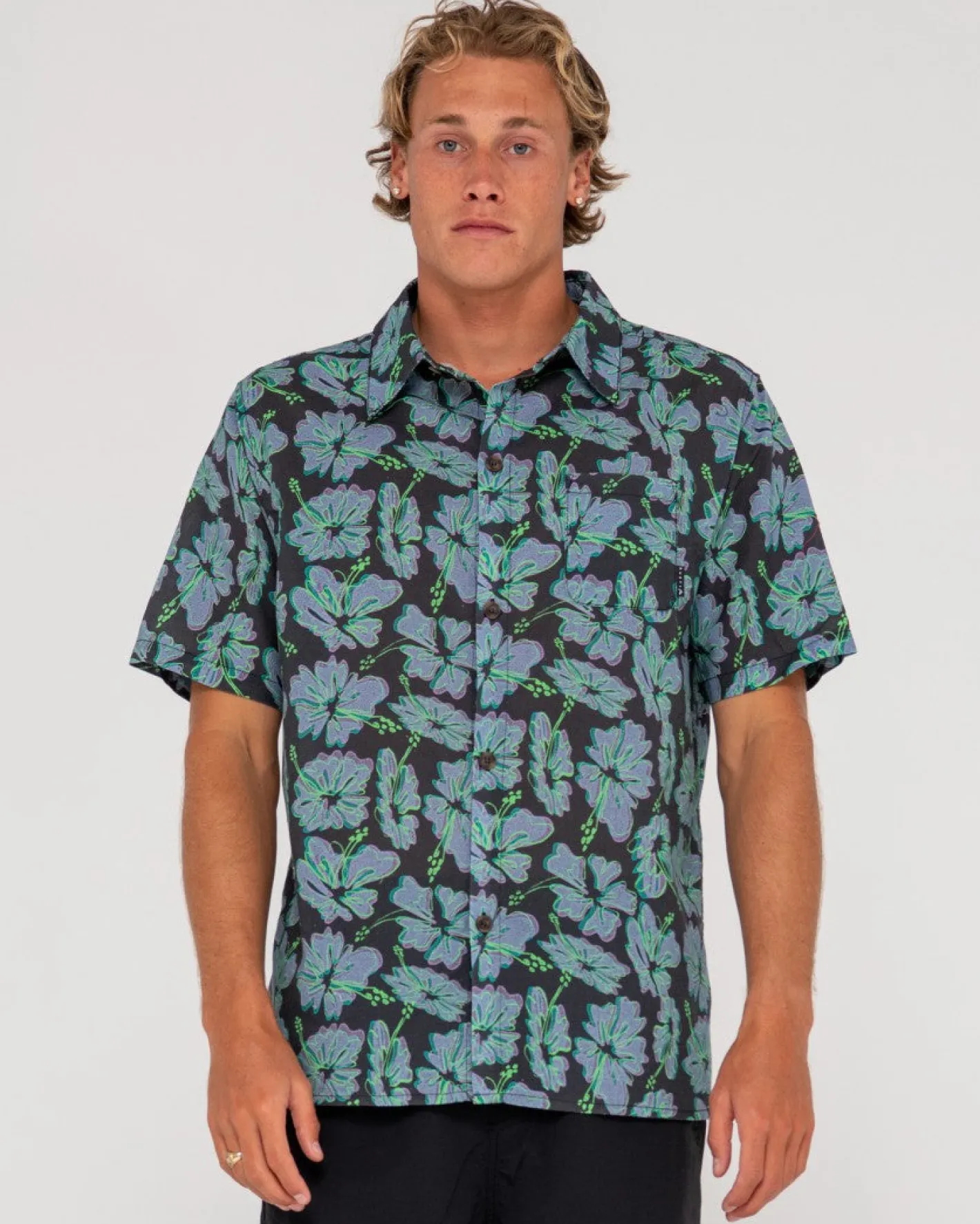 Cheap Hi Viscus Ramie Relaxed Fit Short Sleeve Shirt Mens Shirts