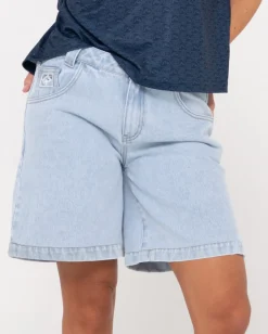 Store High Volume Low Rise Baggy Jort Womens Denim