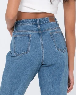 Hot High Waisted Baggy Jean Womens Denim