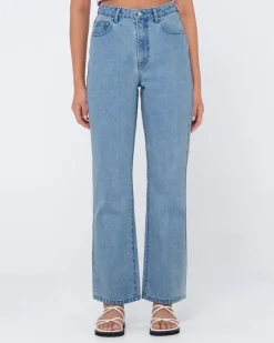 Fashion High Waisted Straight Jean Womens Pants