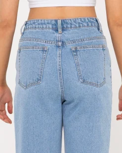 Fashion High Waisted Straight Jean Womens Pants