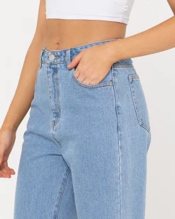 Fashion High Waisted Straight Jean Womens Pants
