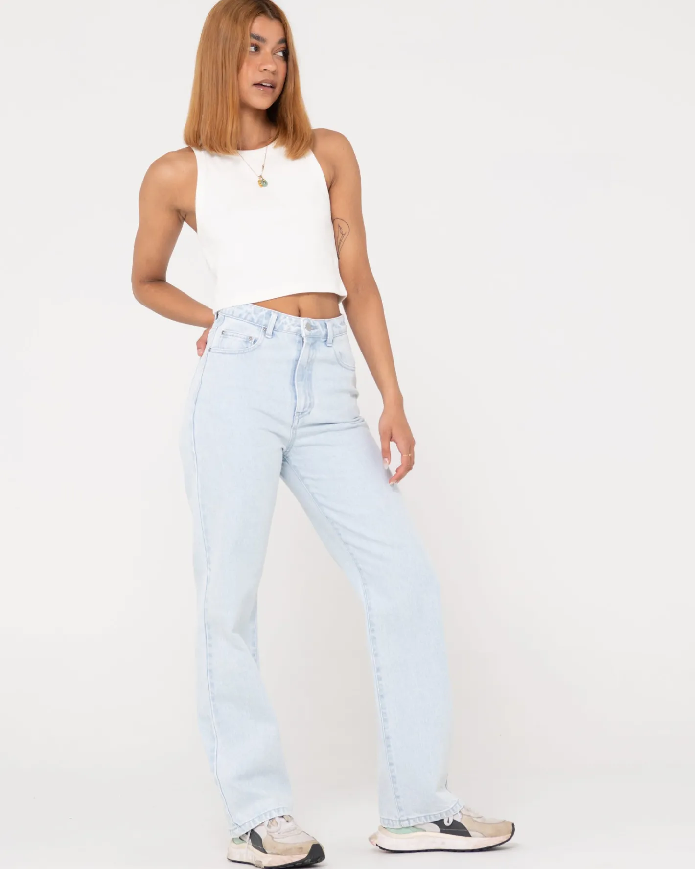 Online High Waisted Straight Jean Womens Pants