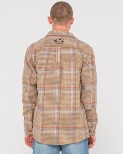 Cheap Houndstooth Overshirt Mens Hoodies & Fleece