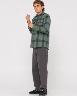 Fashion Houndstooth Overshirt Mens Hoodies & Fleece