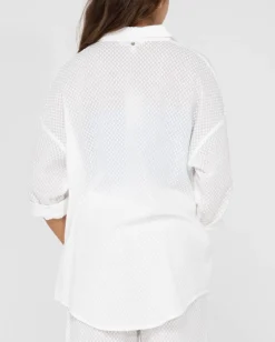 Shop Isabelle Oversize Long Sleeve Shirt Womens Fashion Tops