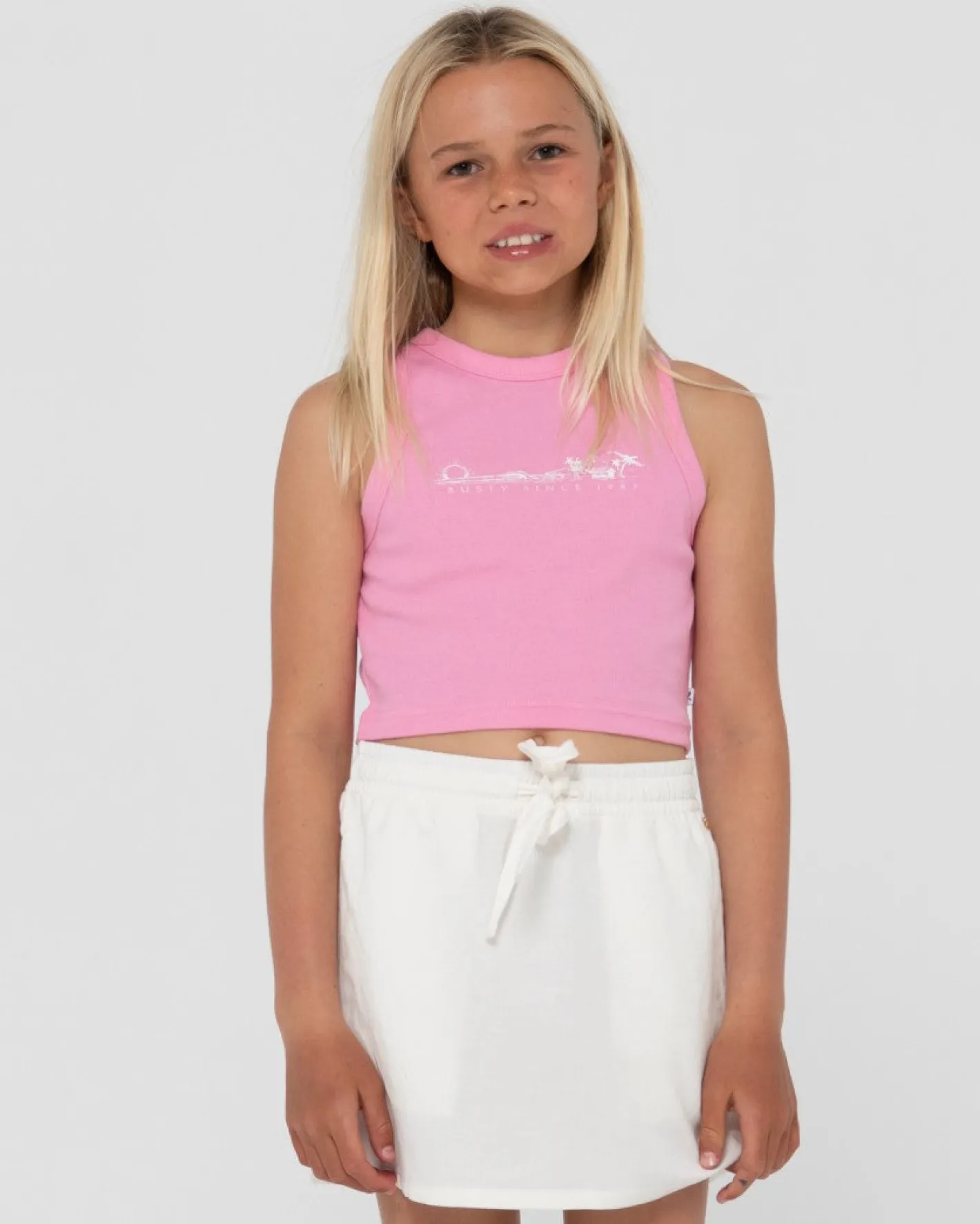 Store Island Life Graphic Racer Tank Girls Kids Tops