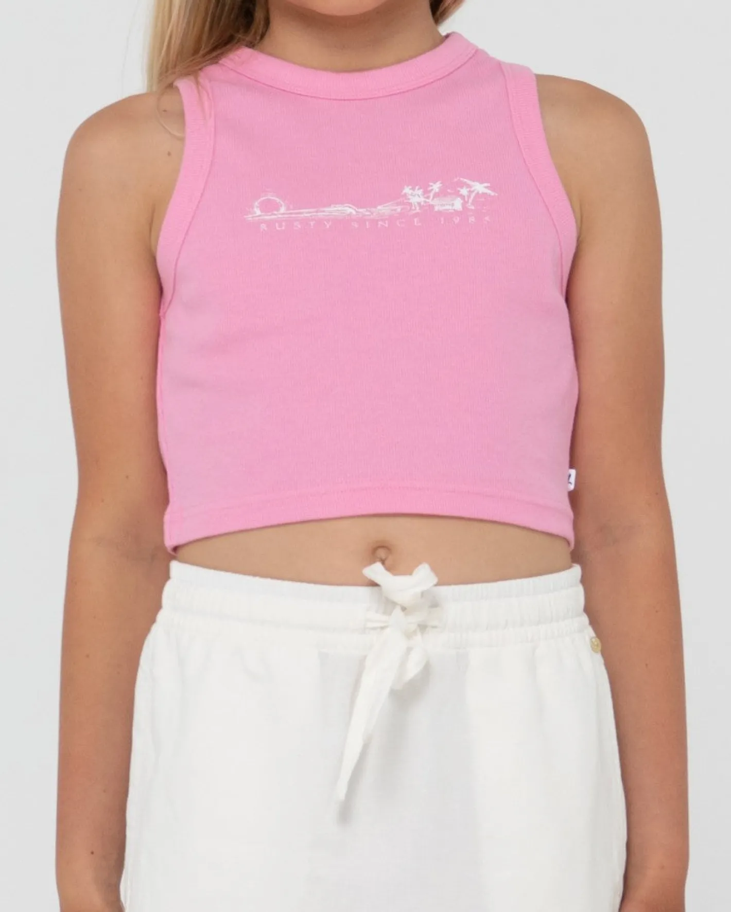 Store Island Life Graphic Racer Tank Girls Kids Tops