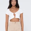 Online Kenz Twisted Short Sleeve Top Womens Fashion Tops