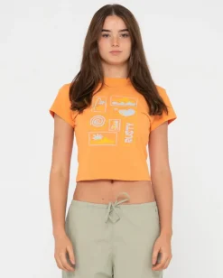 Sale Le Sol Skimmer Graphic Baby Tee Womens Graphic Tees