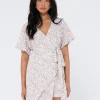 Best Sale Lena Wrap Dress Womens Mini Dresses