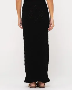 Cheap Leo Crotchet Knit Maxi Skirt Womens Skirts