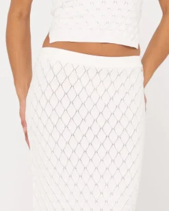 Store Leo Crotchet Knit Maxi Skirt Womens Skirts