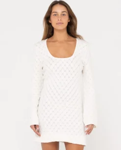 Online Leo Long Sleeve Knit Mini Dress Womens Mini Dresses