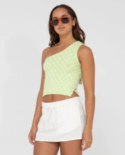 Clearance Leo One Shoulder Knit Top Womens Fashion Tops