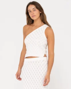 Cheap Leo One Shoulder Knit Top Womens Fashion Tops