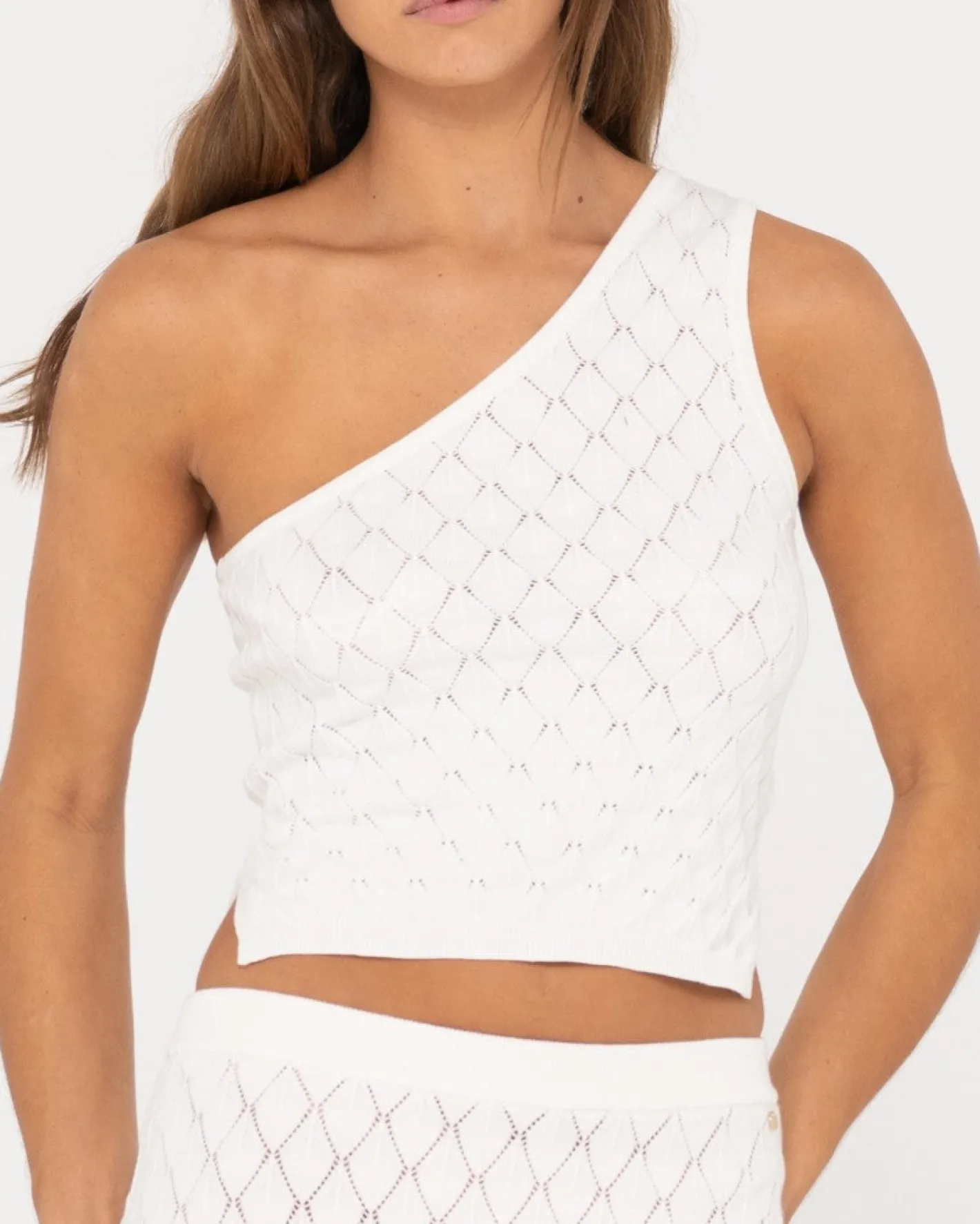 Cheap Leo One Shoulder Knit Top Womens Fashion Tops