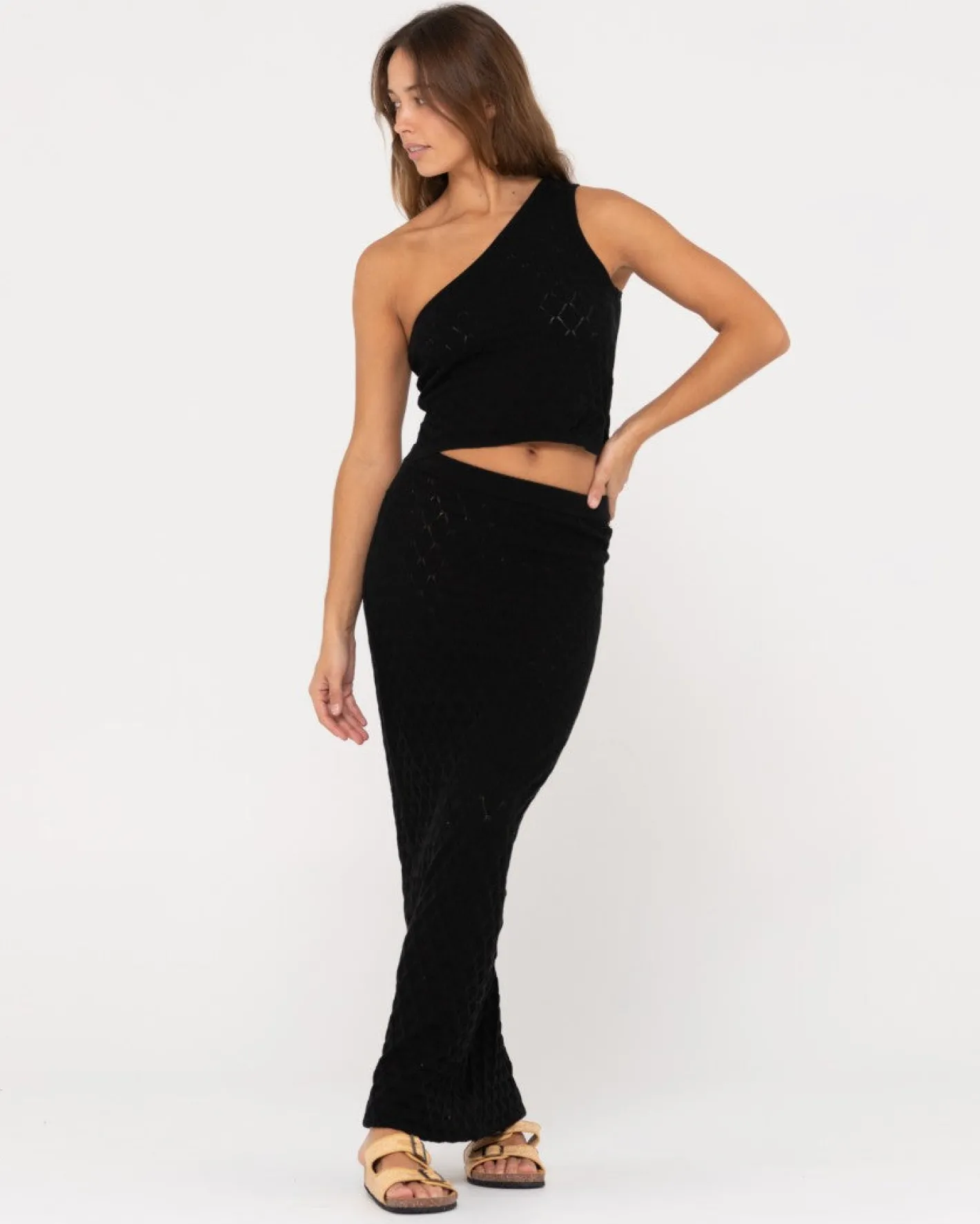 Cheap Leo One Shoulder Knit Top Womens Fashion Tops
