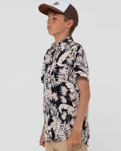 Cheap Line Up Printed Short Sleeve Shirt Boys Kids Tops