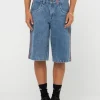 Fashion Long Mommy Low Rise Baggy Jort Womens Denim