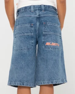 Fashion Long Mommy Low Rise Baggy Jort Womens Denim