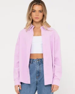 Best Sale Louis Mini Cord Long Sleeve Shirt Womens Fashion Tops