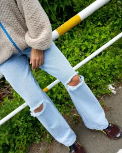 Online Low Rise Ripped Denim Jean Womens Pants