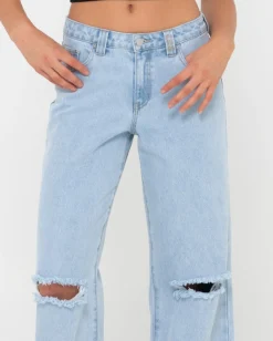 Store Low Rise Ripped Denim Jean Womens Denim