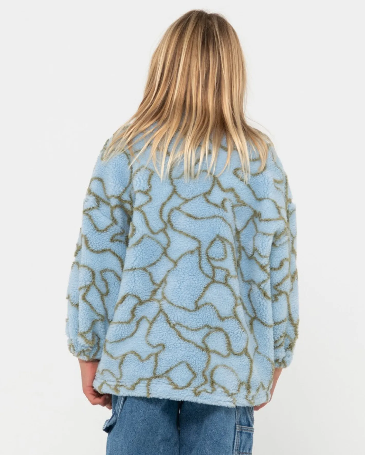 Cheap Low Tides Zip Through Sherpa Fleece Girl Kids Tops
