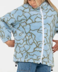 Cheap Low Tides Zip Through Sherpa Fleece Girl Kids Tops