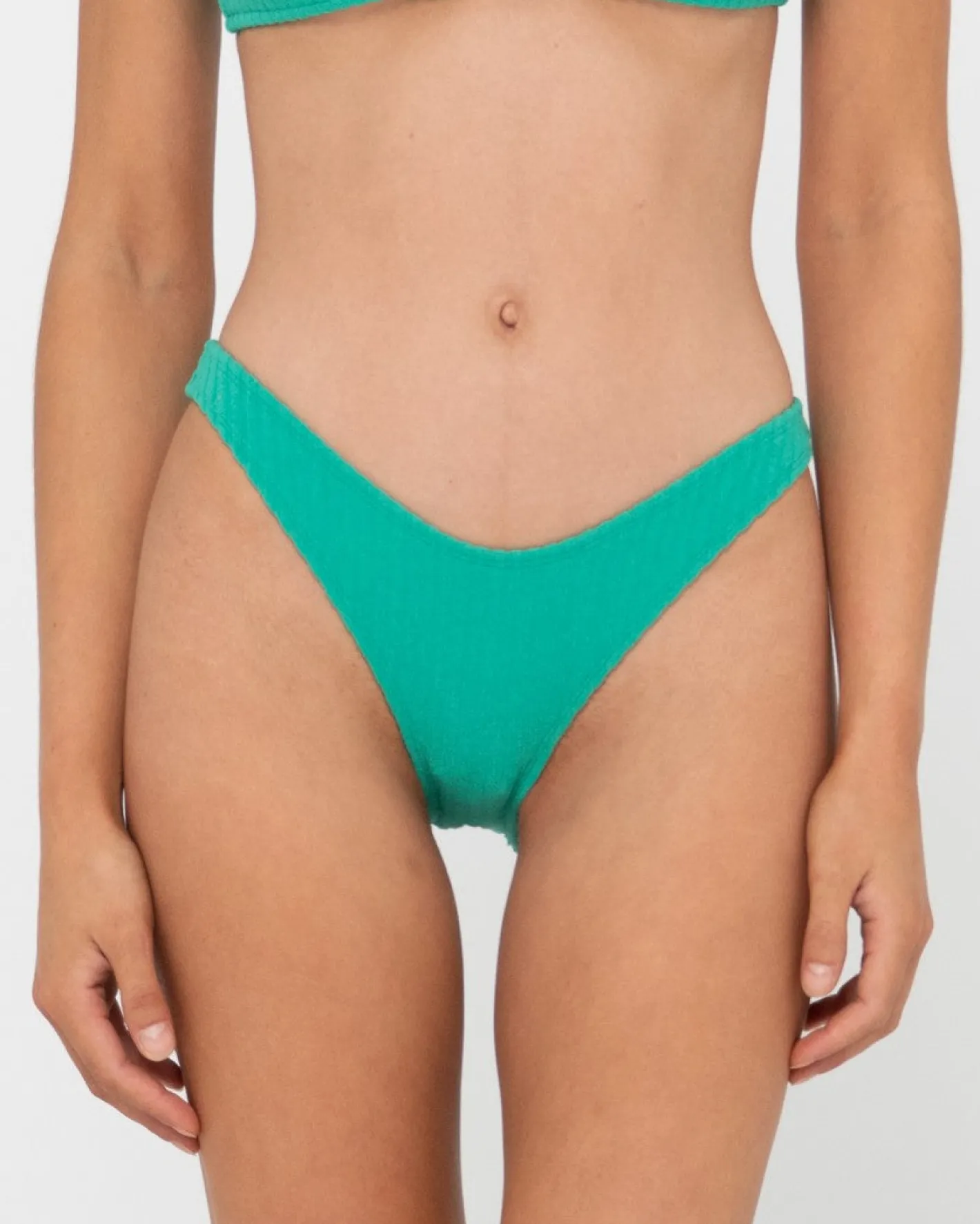 Clearance Lucky Rib Towelling Midi Bikini Bottom Womens Bikinis