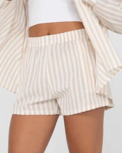 Clearance Mackenzie Stripe Lounge Short Womens Shorts