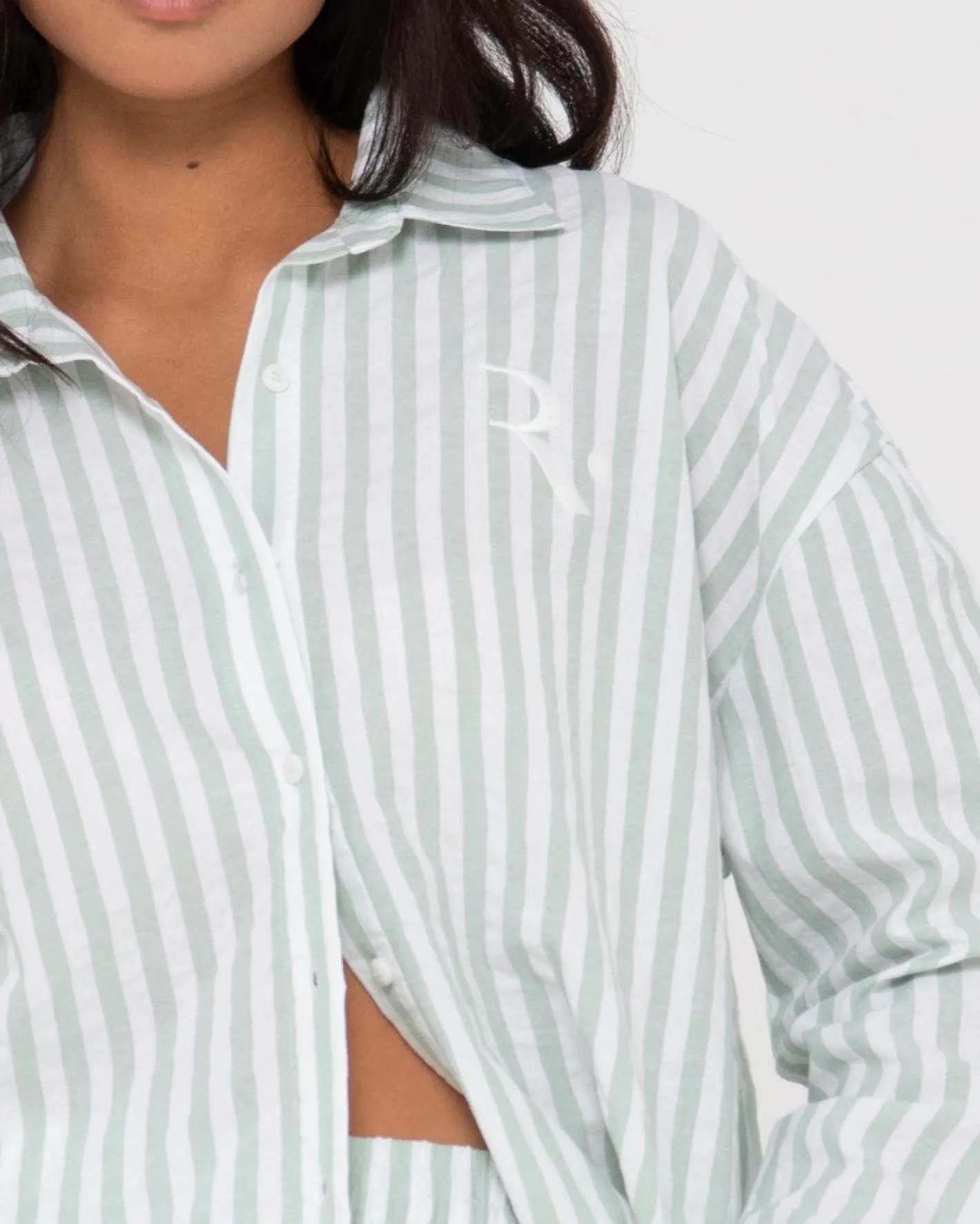 Fashion Mackenzie Striped Oversized Shirt Womens Shirts