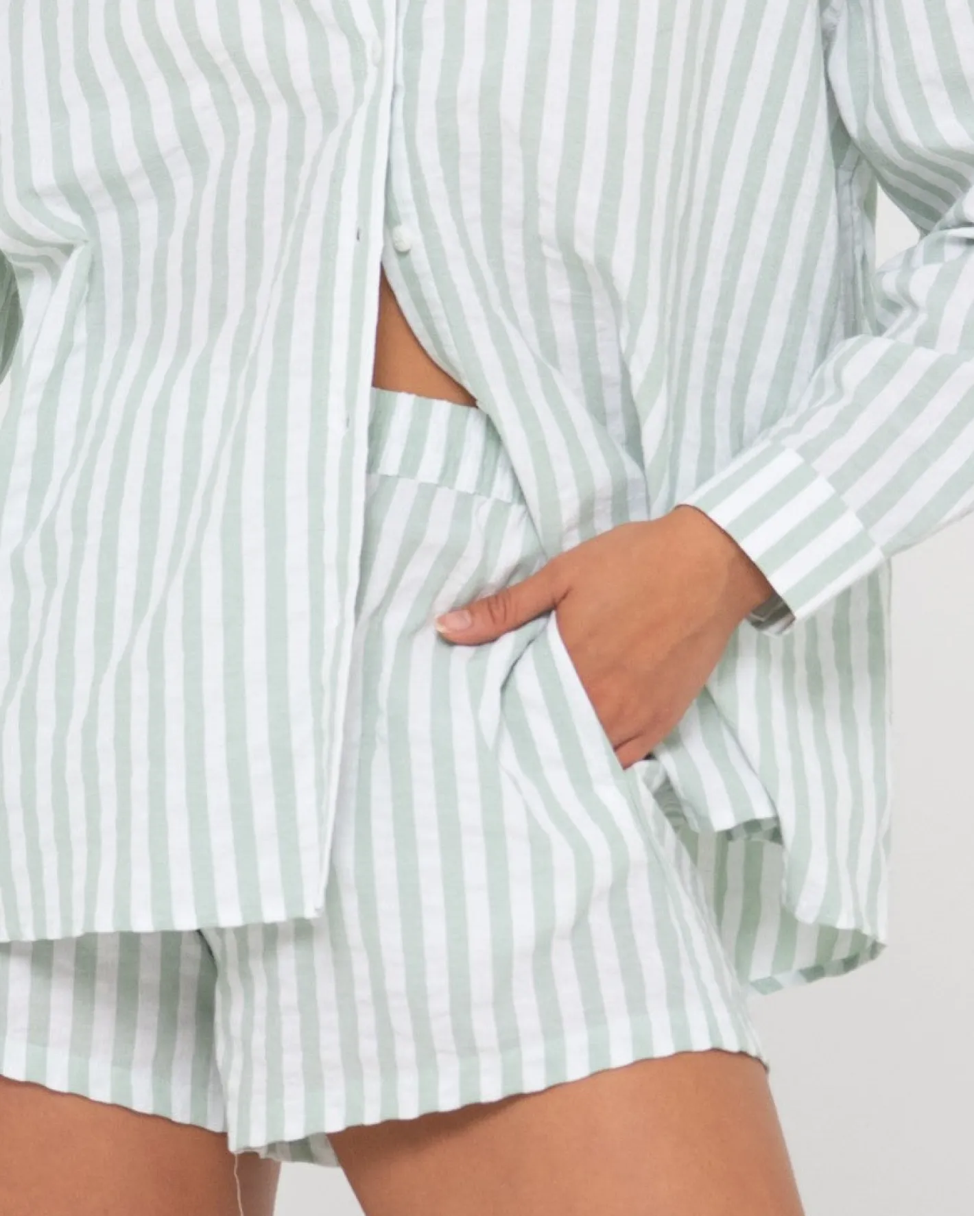 Fashion Mackenzie Striped Oversized Shirt Womens Shirts