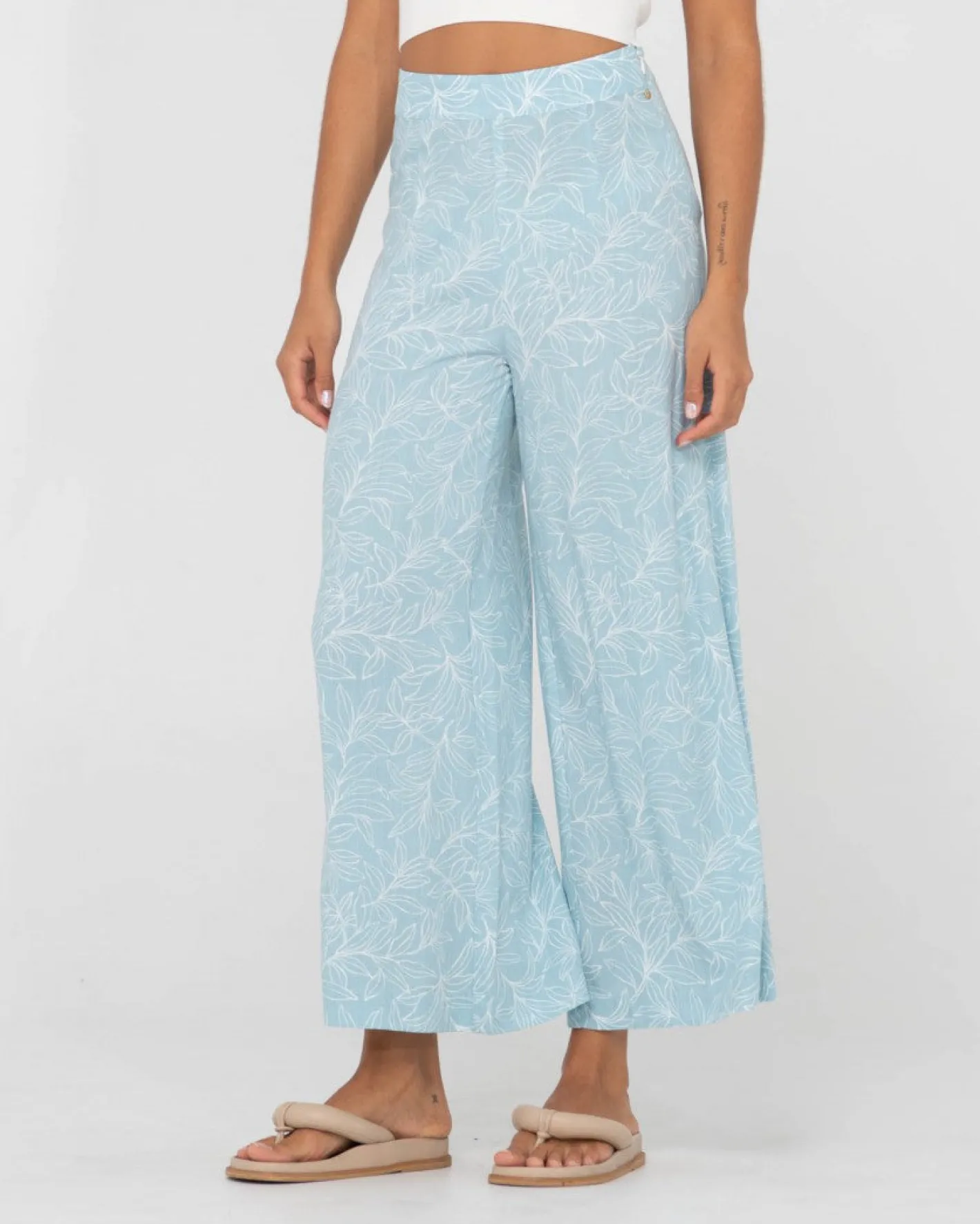 Discount Maia Printed High Waisted Wide Leg Pant Womens Pants