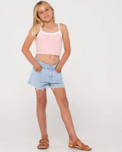 Best Mala Terry Towelling Tank Top Girls Kids Tops