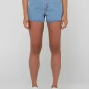 Best Sale Malta High Waisted Frayed Denim Short Womens Shorts