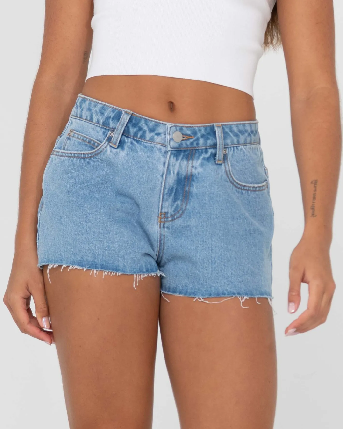 Sale Malta Low Rise Frayed Denim Short Womens Denim